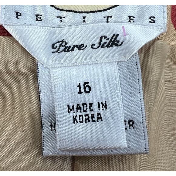 Talbots Petites Pure Silk Pants Polka Dot Size 16 - Picture 14 of 15